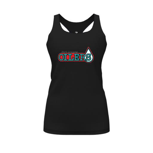 [CUS-DFW-RCBK-PER-BLK-FYS-LOGO1] Racerback Tank Top (Female Youth S, Black, Logo 1)