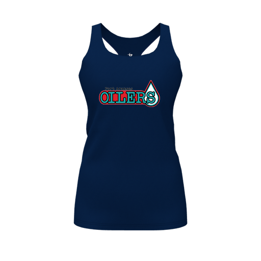 [CUS-DFW-RCBK-PER-NVY-FYS-LOGO1] Racerback Tank Top (Female Youth S, Navy, Logo 1)