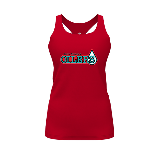 [CUS-DFW-RCBK-PER-RED-FYS-LOGO1] Racerback Tank Top (Female Youth S, Red, Logo 1)