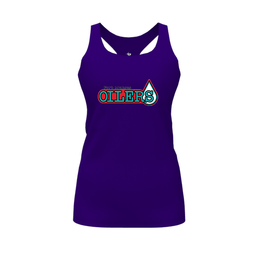 [FT0TRBPP-FYS-LOGO1] Decker Racerback Tank Top (Female Youth S, Purple, Logo 1)