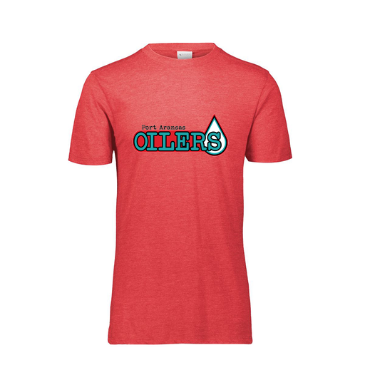 [FTSCUBRD-YS-LOGO1] Decker Youth Tri-Blend T-Shirt - Short Sleeve (Youth S, Red, Logo 1)