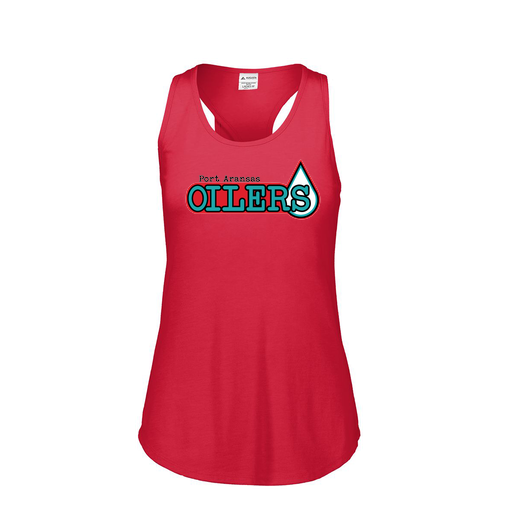 [3078.V96.S-LOGO1] Ladies Tri Blend Tank Top (Female Adult S, Red, Logo 1)