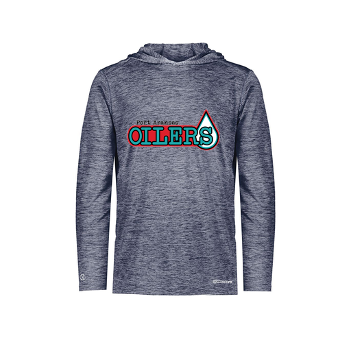 [FOLHCGNV-AS-LOGO1] Decker Men's Charge Hoodie (Adult S, Navy, Logo 1)