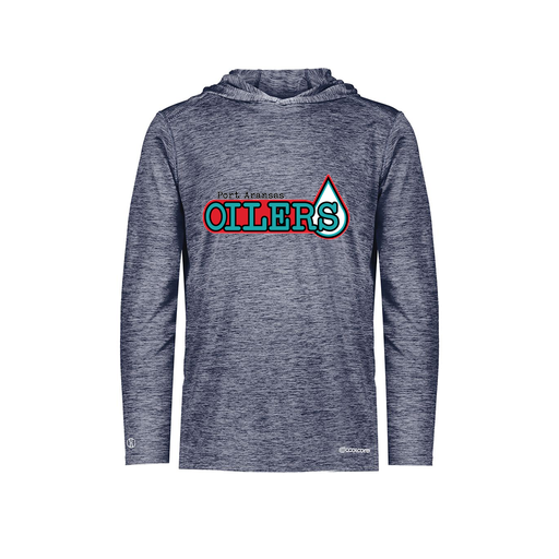 [FOLHCGNV-YS-LOGO1] Decker Youth Charge Hoodie (Youth S, Navy, Logo 1)